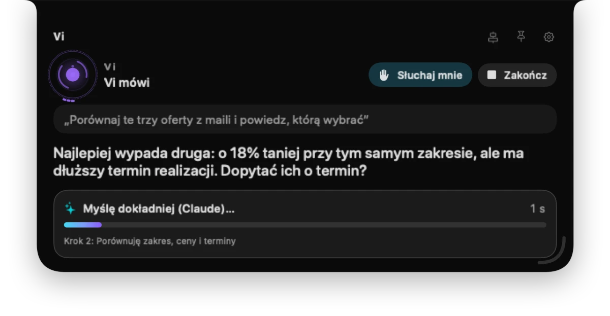 Panel Vi: porównanie trzech ofert mocniejszym modelem