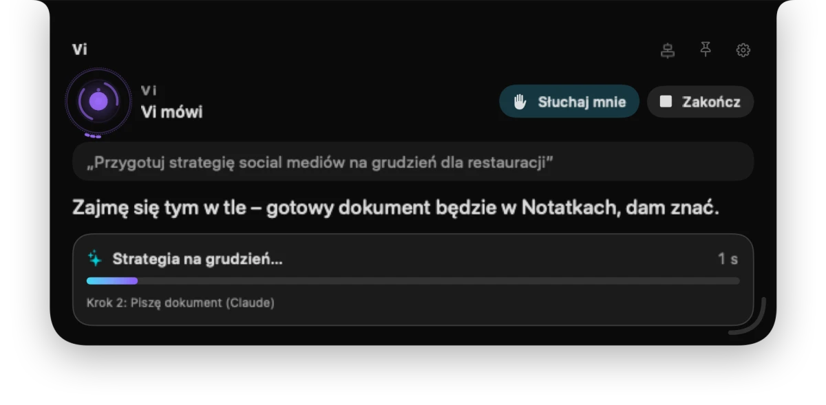 Panel Vi: strategia pisana w tle mocniejszym modelem